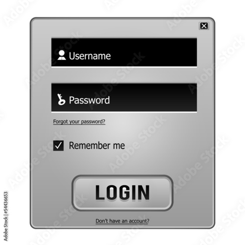 Vector login form