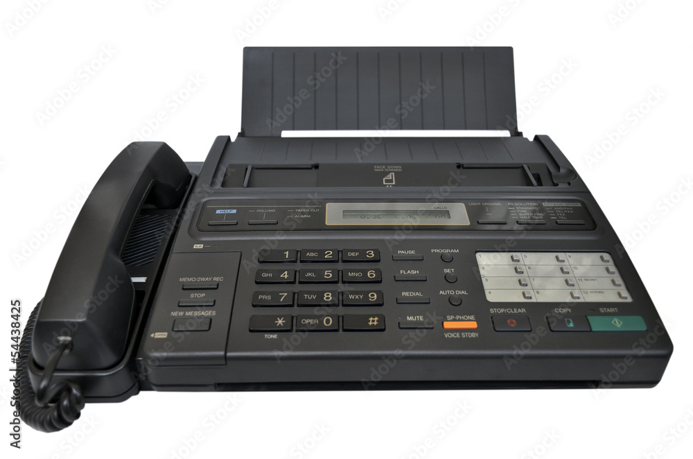Fax machine on white background Fax machine on white background