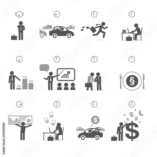 businessman day in hours - time management