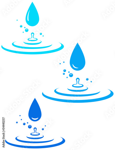 splash with many water drops