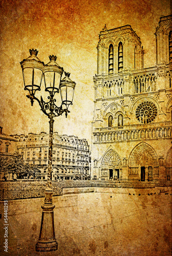 Gravure Notre-Dame de Paris