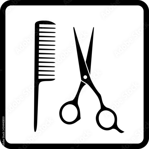 black hair salon sign