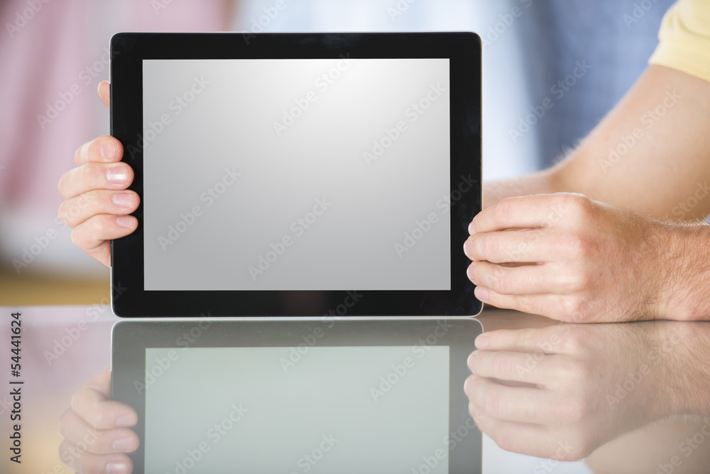 Man with tablet Man with tablet