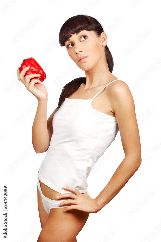 beautiful young woman isolated on white background beautiful young woman isolated on white background