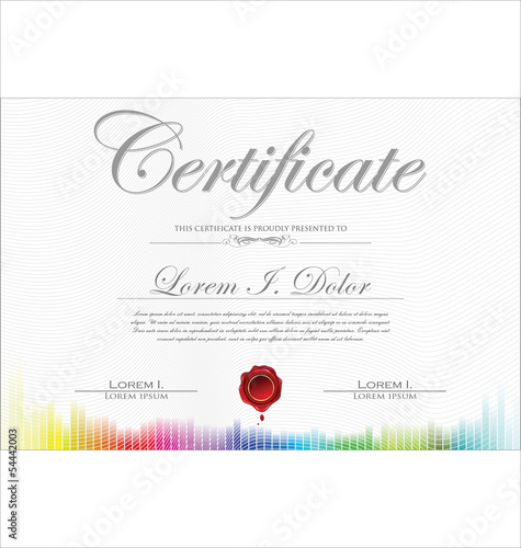 colorful certificate template
