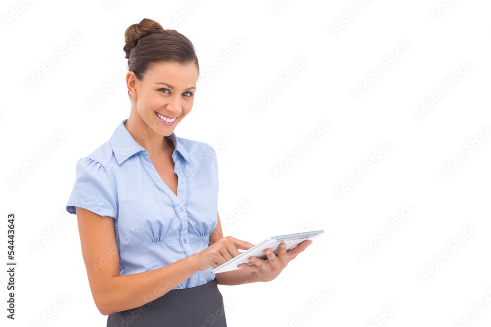 Smiling businesswoman with digital tablet Smiling businesswoman with digital tablet