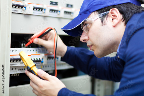 Electrician at work photo