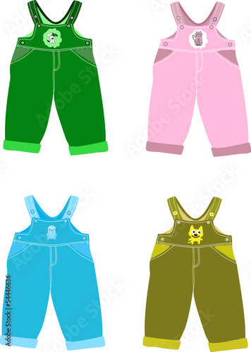 Set of overalls for children