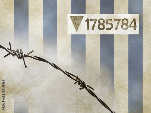 camp`s number on striped clothes