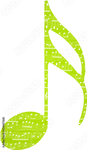 Notes de musique colorées