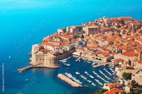 Boats at Dubrovnik old town port #54447893
