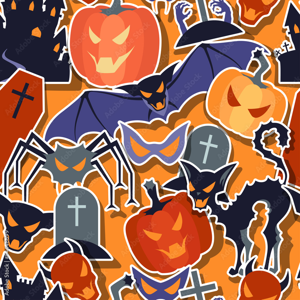 Halloween seamless pattern.
