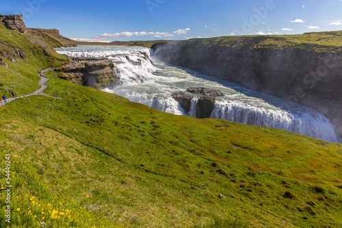 Gullfoss at summer time  Iceland