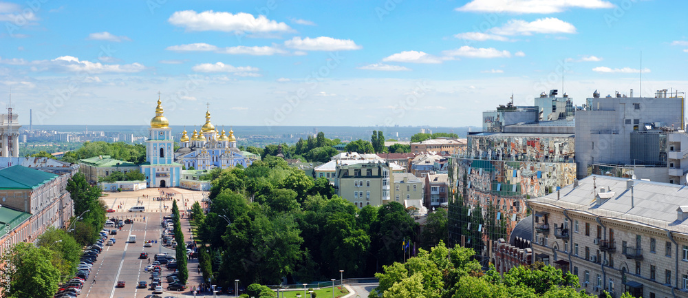 Panoramik view on St. Michael's Golden Domed Monastery