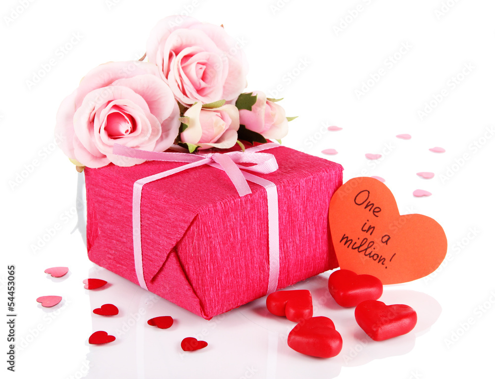 Romantic parcel isolated on white Romantic parcel isolated on white