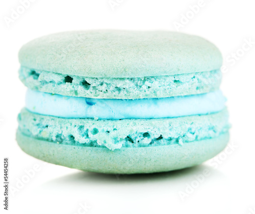 Gentle macaroon isolated on white