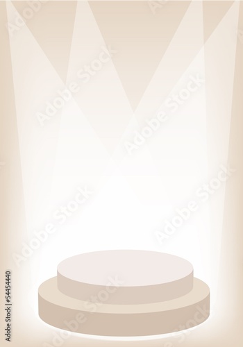 A Beautifu Retro Stage on Brown Background