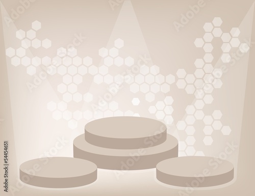 A Beautifu Retro Stage on Brown Background