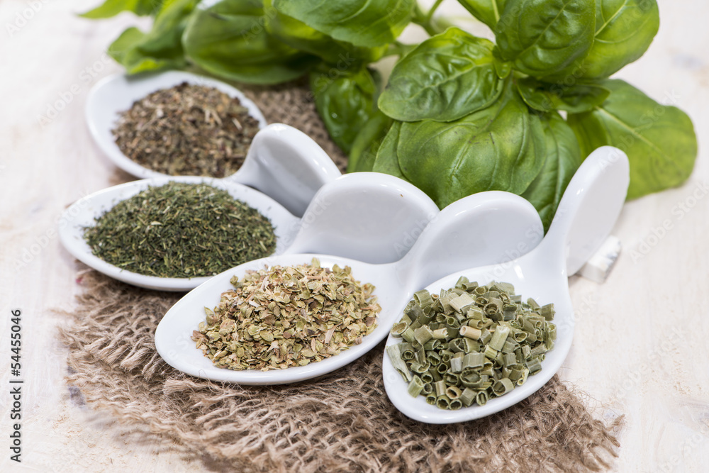 Portions of freh Herbs Portions of freh Herbs