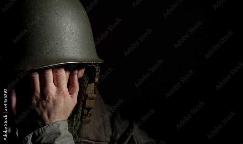 WW2 American Soldier With PTSD Stock Photo | Adobe Stock