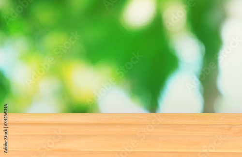 Background with wooden table