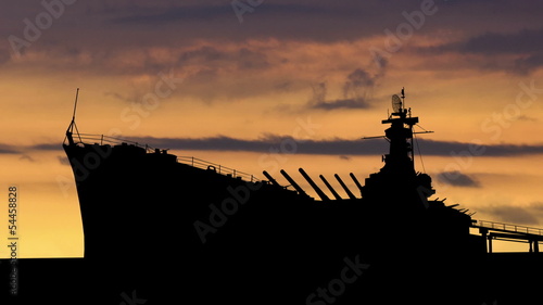 Alabama USS Alabama dusk