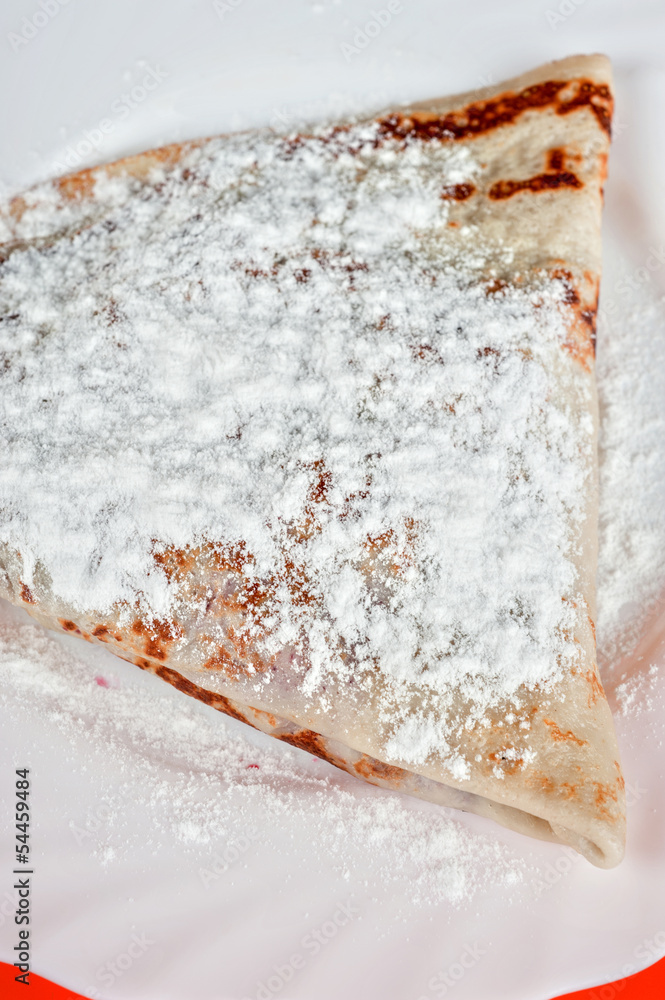 Naklejka premium stuffed pancakes