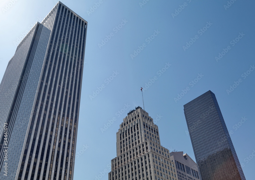 Naklejka premium Immeubles et ciel bleu, New York