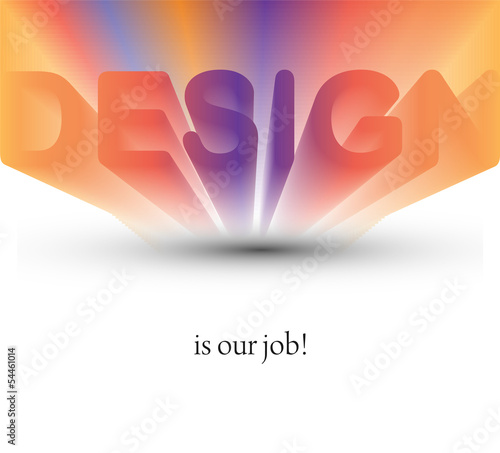 Abstract design, typographic illustration