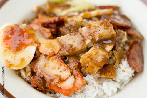 rice with roasted pork 