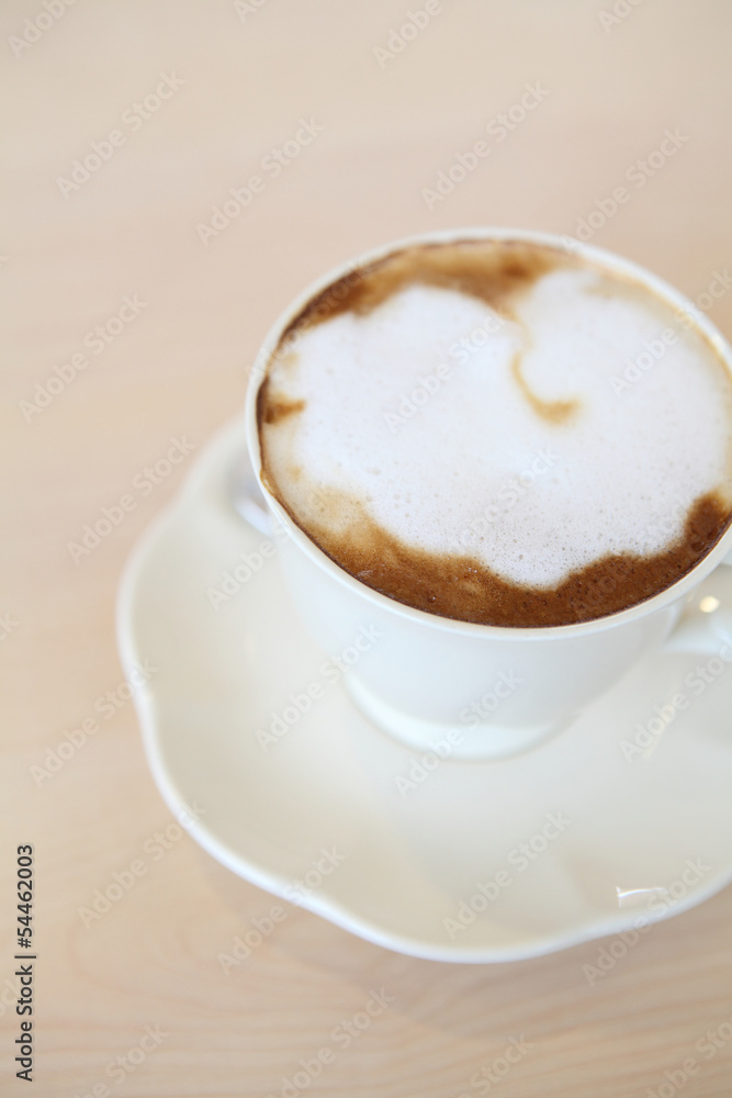 coffee on wood background