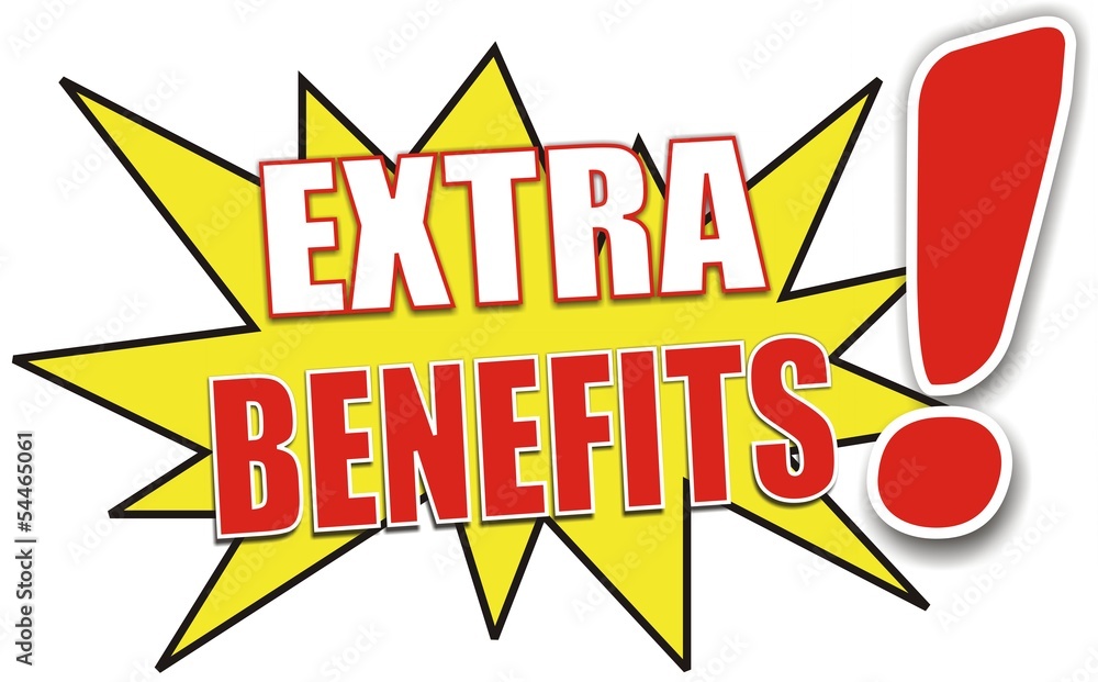 Fototapeta premium étiquette extra benefits