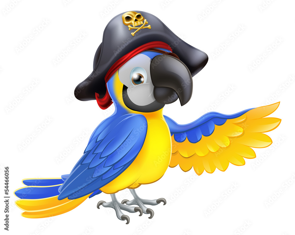 Fototapeta premium Pirate Parrot Illustration