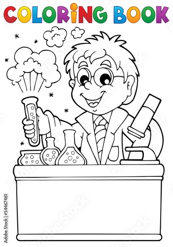 Coloring book school subject 1