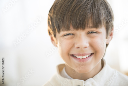 Close-Up Of Cute Boy Smiling