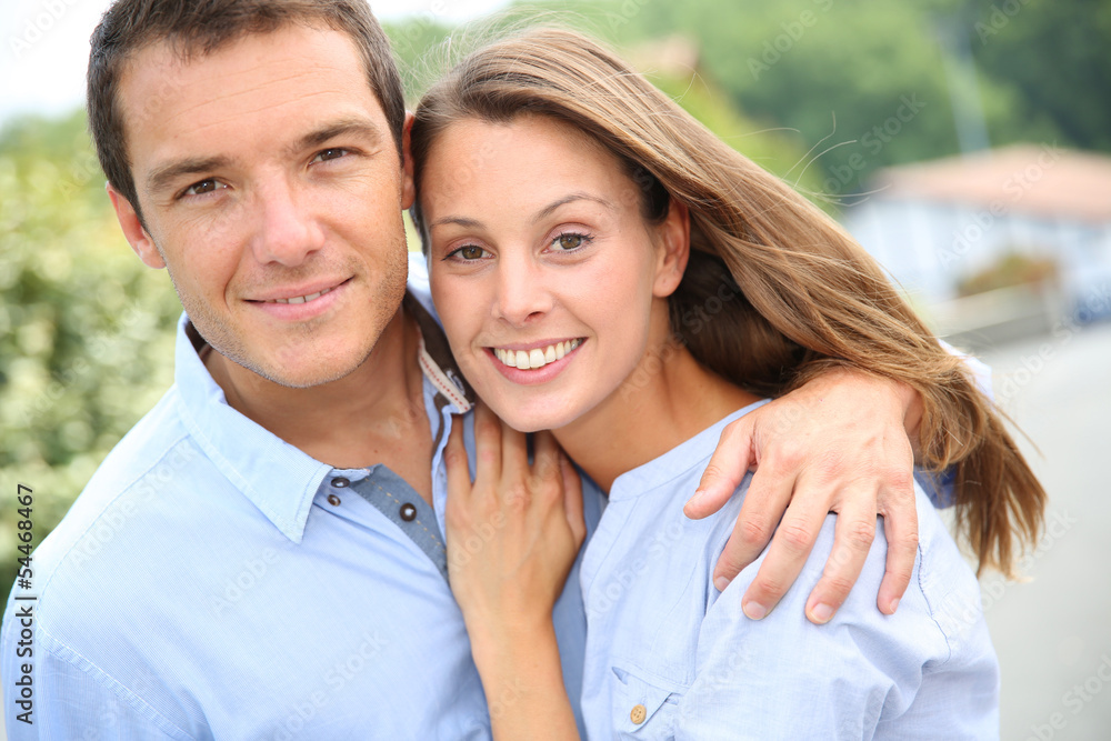 Portrait of cheerful and lovely couple Portrait of cheerful and lovely couple