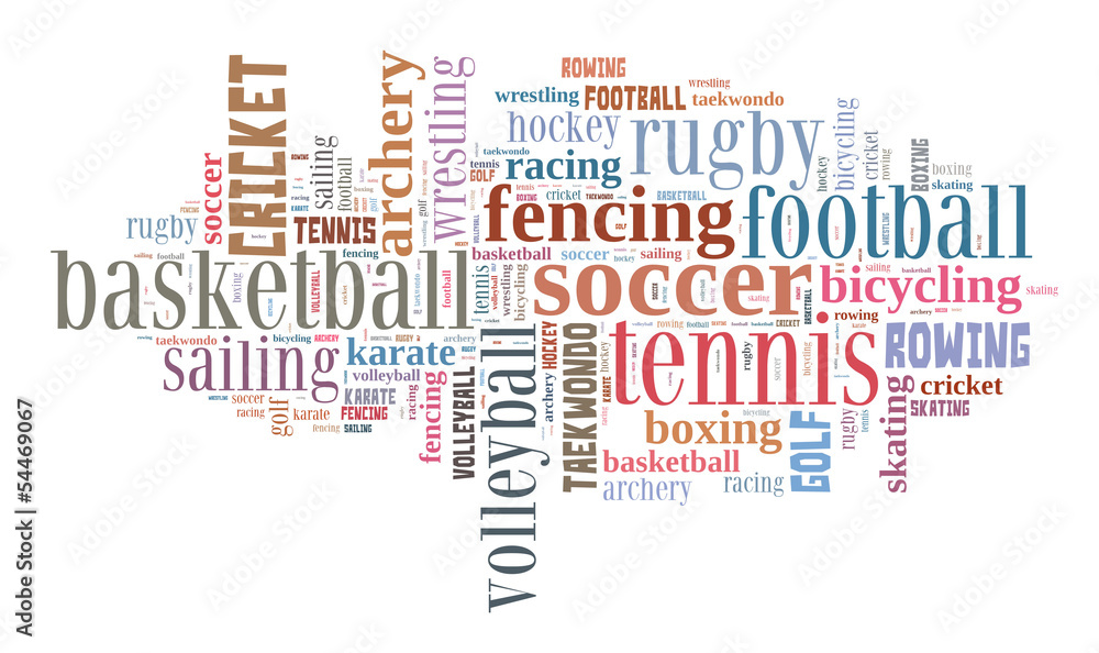 Sports word cloud