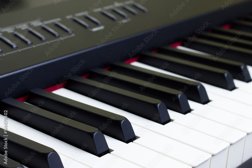 Piano keys close-up Piano keys close-up