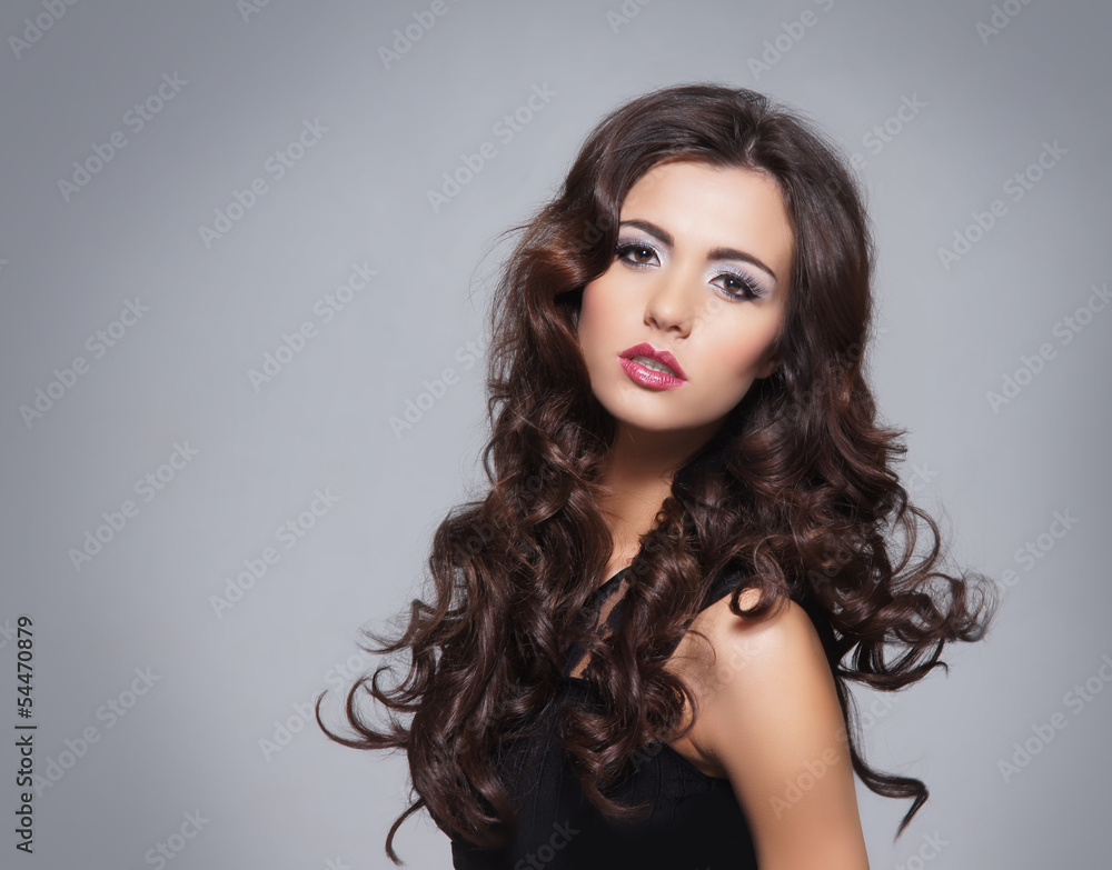 Beauty portrait of a young brunette woman in makeup Beauty portrait of a young brunette woman in makeup