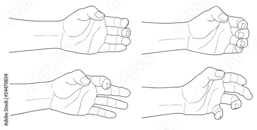 Adult man hand to hold something