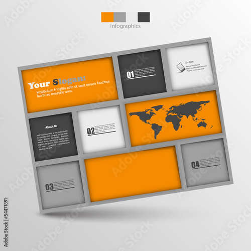 Abstract business infographics template.