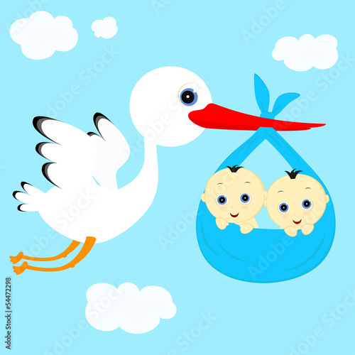 stork and boys