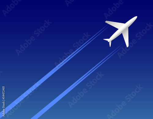 Airplane on sky