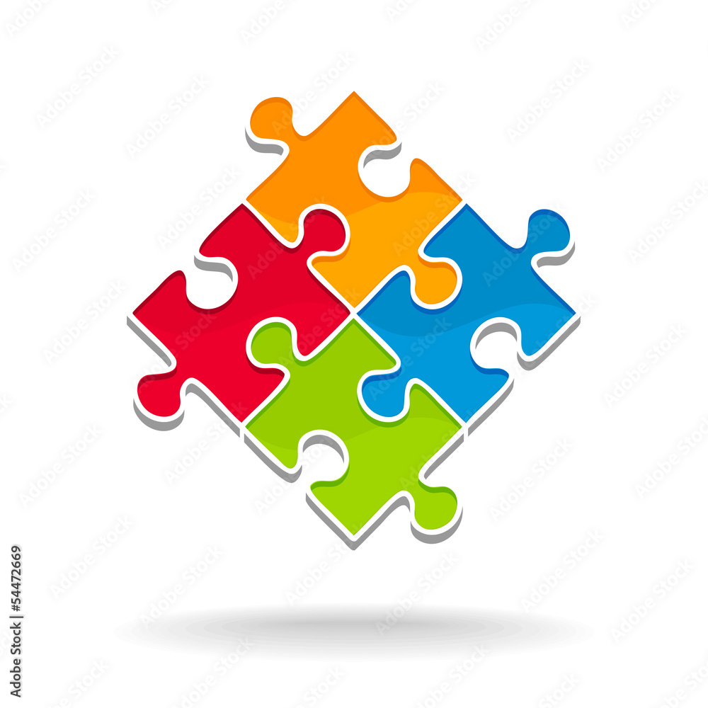 Puzzle background - symbol team