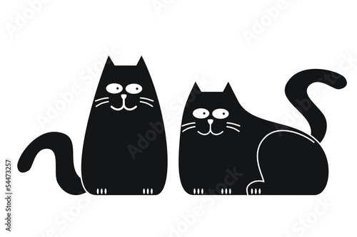 Fototapeta Naklejka Na Ścianę i Meble -  czarne koty