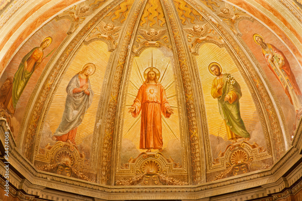 Verona - Fresco of Resurrected Jesus in church Santa Eufemia
