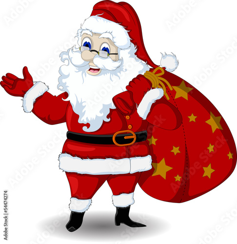 vector illustration of santa claus cartoon for you design