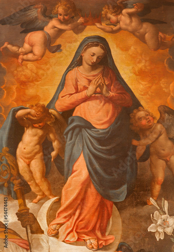 Verona - Paint of Virgin mary - church San Fermo Maggiore