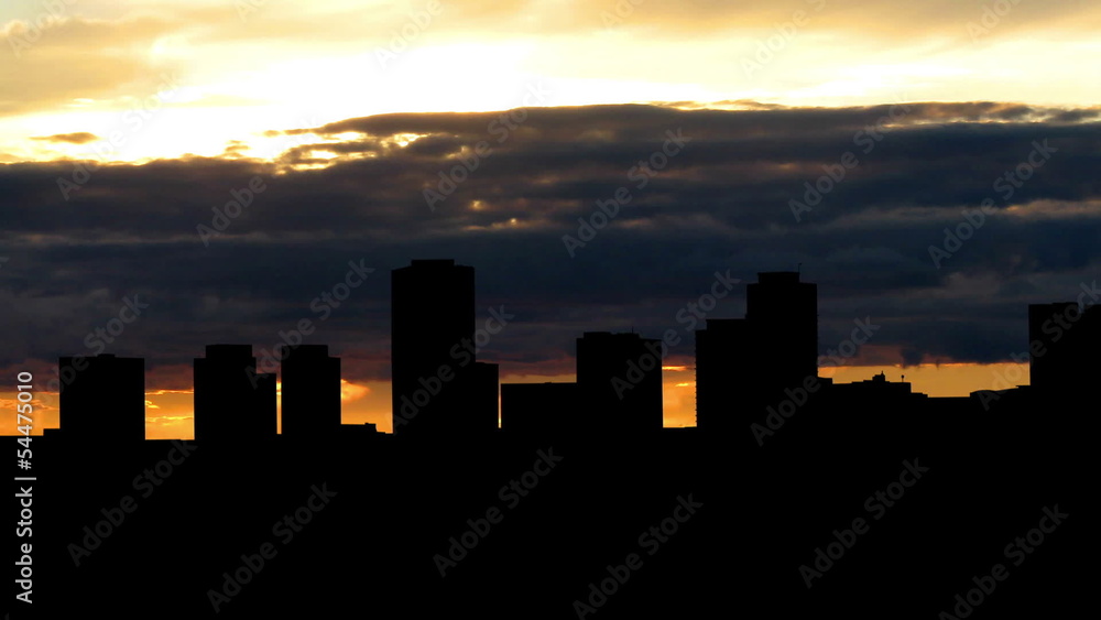 California Long Beach skyline sunset California Long Beach skyline sunset