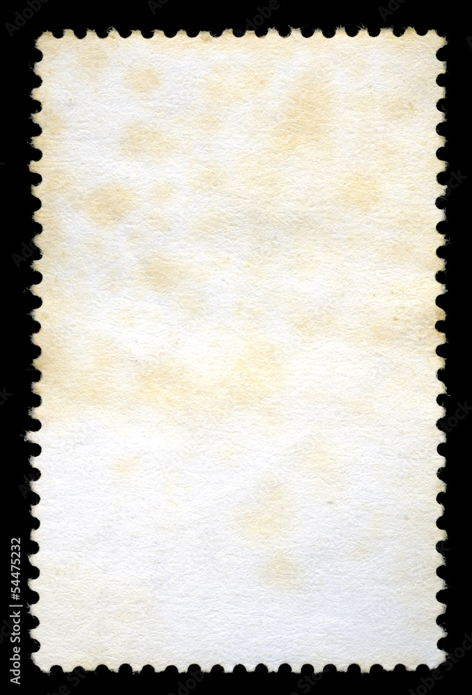 Isolated Blank Postage Stamp